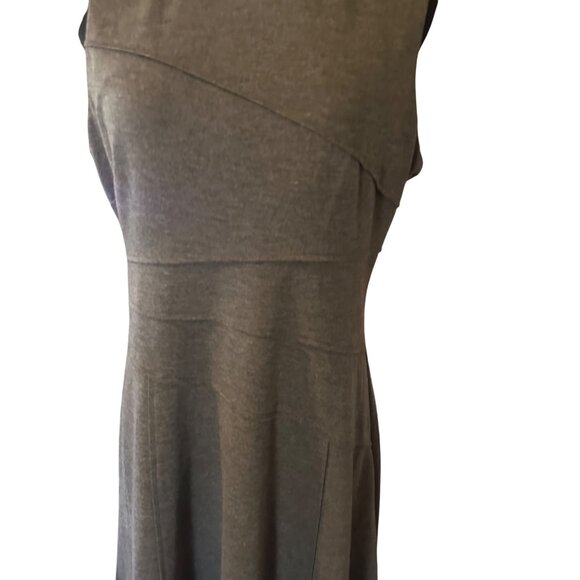 London Style Collection gray sleevless zip dress size 12 - Picture 6 of 7